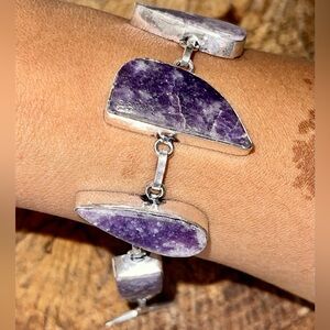 Purple Lepidolite Bracelet 7 1/2”-8”